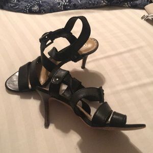 Black Coach strappy sandal. Size 8